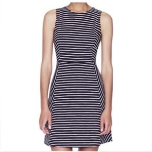 EUC J. Crew Optical Illusion Black/White Cotton Sleeveless Striped Dress, Size 2